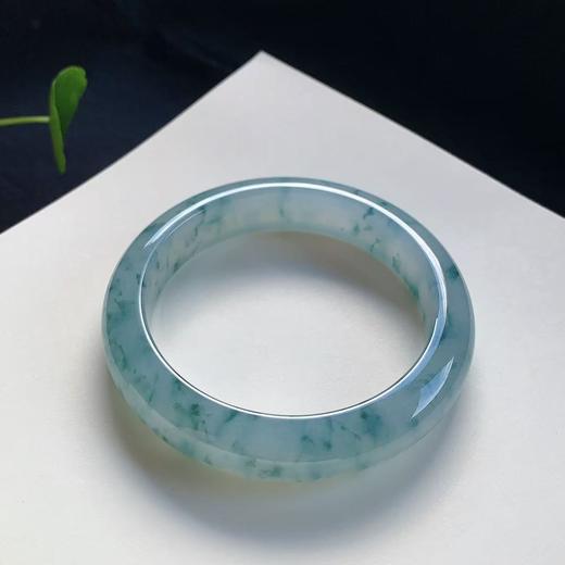 高货飘花翡翠手镯 传家宝温润圆满中式翡翠手镯49625031814H（一口价） 商品图1