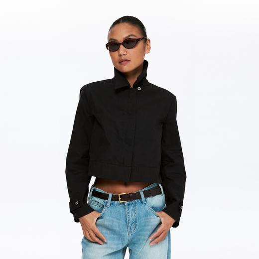 oneup薄珠帆短款拉链外套 商品图2