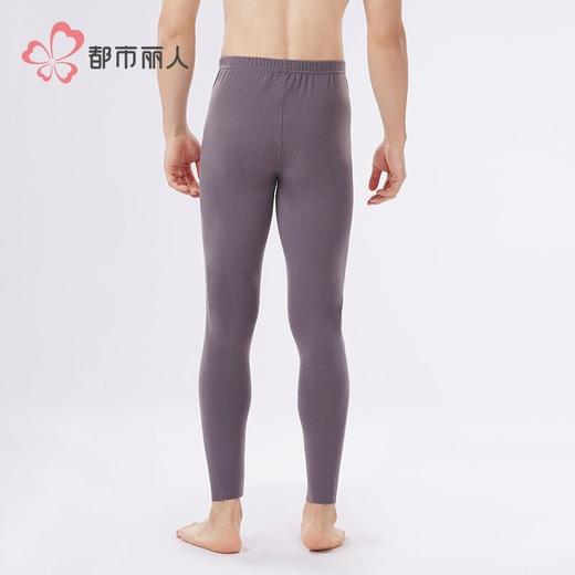 都市丽人打底裤男士保暖裤阳离子罗纹绒单层打底裤薄九分裤男裤FL 商品图3
