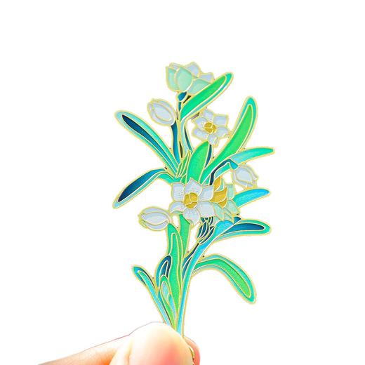 花语系列书签古典中国风文创花束金属国潮书签节日送老师学生礼物 商品图4