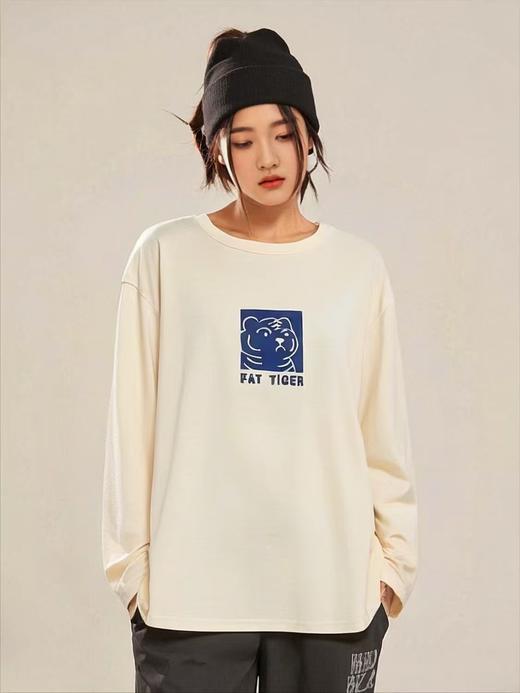 【秋上新】米色长袖卡通长袖T恤-喜出 商品图1