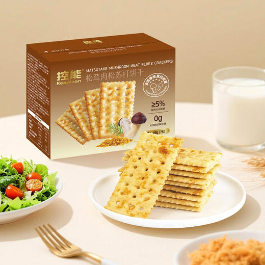 控能 松茸苏打饼干 140g*3 商品图0