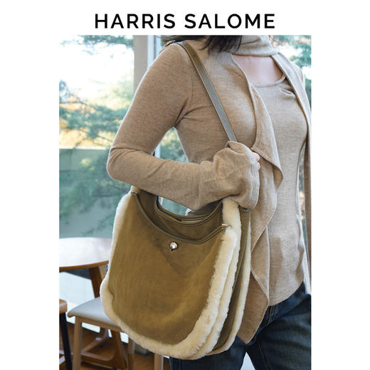 Harris Salome磨砂系列帆船包弯月设计大容量托特包 商品图12