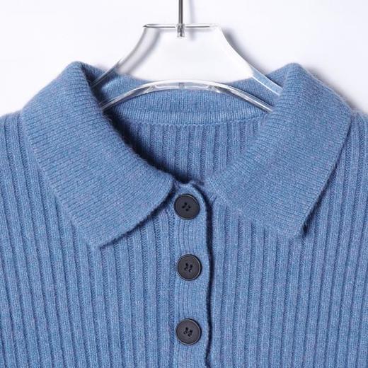 72500SDSA男士秋冬新款痞帅男装纯色polo领毛衣下摆流苏设计百搭针织衫 商品图2