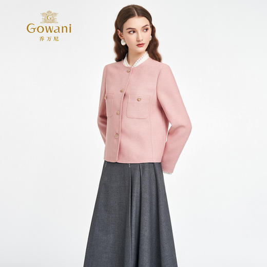 乔万尼2025秋新品法式优雅经典立裁小香风外套ED3B209 商品图2