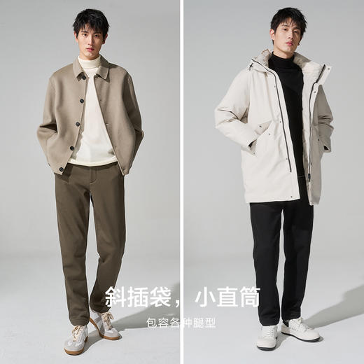 棉仓337818017-复合加绒开口牛筋锥形裤 商品图2