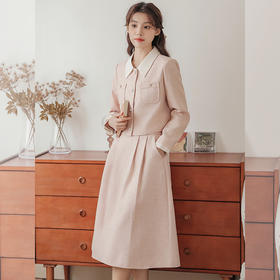 西遇小香风半身裙套装女秋季新款法式短款衬衣外套两件套SS051441