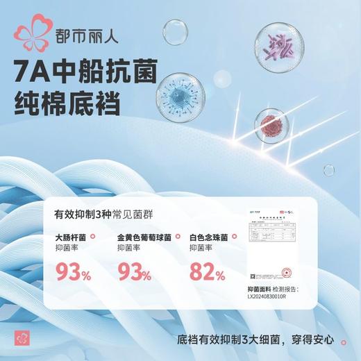 都市丽人内裤RC提花内裤女士平角内裤女内裤纯棉内裤LKH5Q7 商品图5