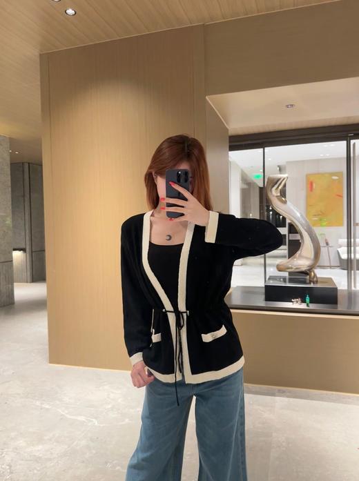 TY324-小香 Chane  黑白撞色针织开衫 (PG*MM) 商品图1