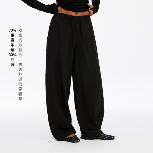 oneup天丝亚麻灯笼阔腿长裤 商品图2
