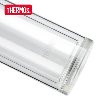 膳魔师（THERMOS）双层玻璃杯400ml高硼硅水杯子茶水分离茶杯带茶漏TCGD-400-D-BW 商品图5