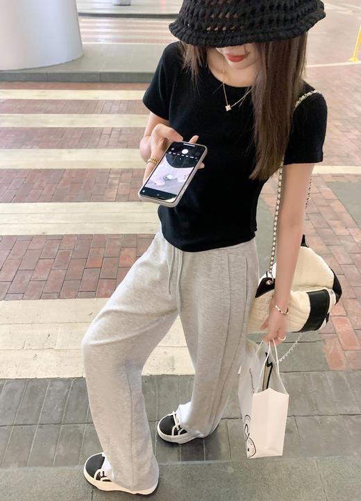 【149元任选2件】现货！4色百搭松紧腰显瘦休闲裤 商品图13