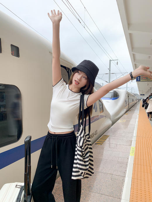 【149元任选2件】现货！4色百搭松紧腰显瘦休闲裤 商品图14