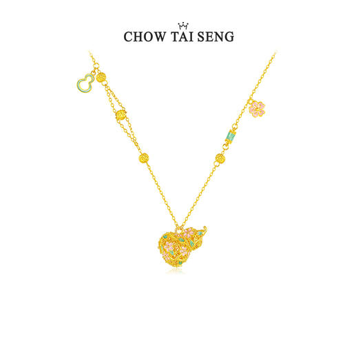 周大生福禄桃华葫芦项链纯银2025新款国风高级感锁骨链生日礼物女 商品图0