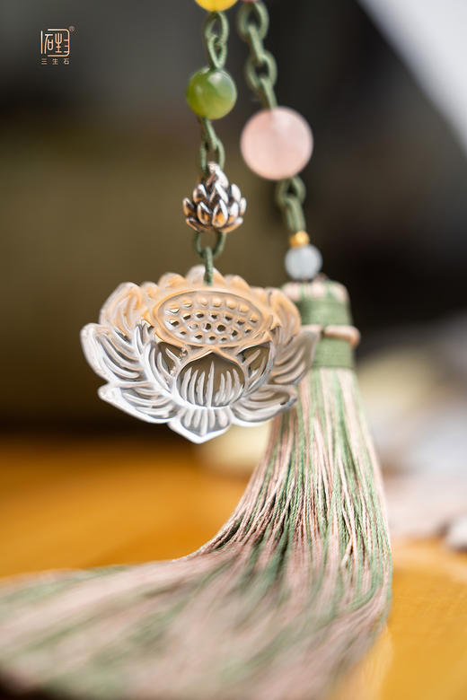 三生·花好月圆——白水晶静心莲多用挂饰 商品图0