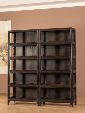 二十世纪	红木五层架格（一对）