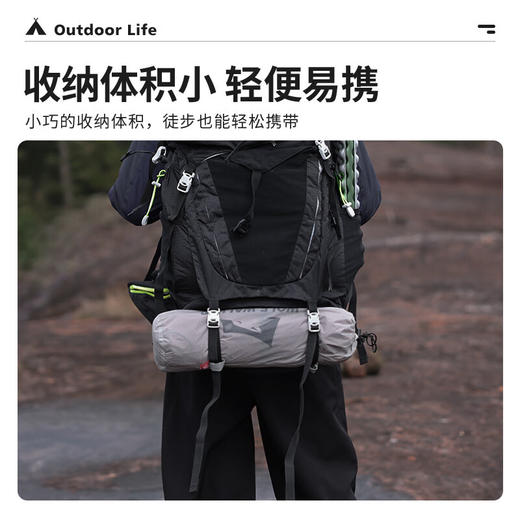 狼行者户外露营徒步登山帐篷超轻涂硅15D防风雨便携式野营帐篷 灰色 商品图5