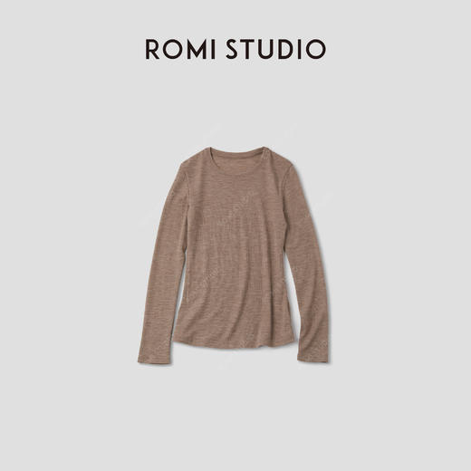 ROMI STUDIO山羊绒桑蚕丝120支可机洗丝光羊毛毛衫 RWCAS06190 商品图1
