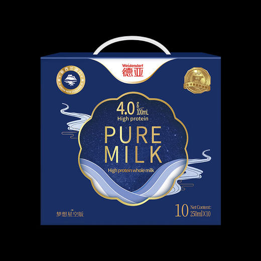 德亚4.0g 新西兰进口高蛋白全脂纯牛奶 商品图2