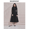 MAXRIENY【商场同款】精致优雅连衣裙24冬款法式复古赫本风小黑裙(货号:MS85DR764) 商品缩略图0