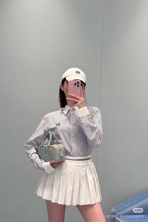 谬谬  25ss早秋新款系列  条纹长袖衬衫（SS） 商品图6