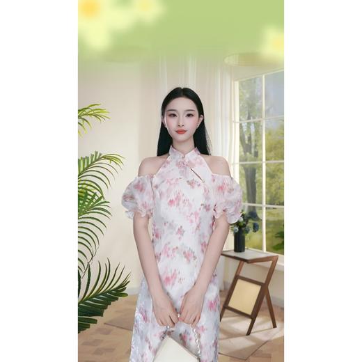 MAXRIENY25年夏季新款晕染碎花短款复古国风连衣裙甜美少女裙子(货号:MF86DR258F20) 商品图0