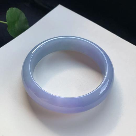 高货紫罗兰色翡翠手镯 传家宝温润圆满中式翡翠手镯49625031824H（一口价） 商品图1