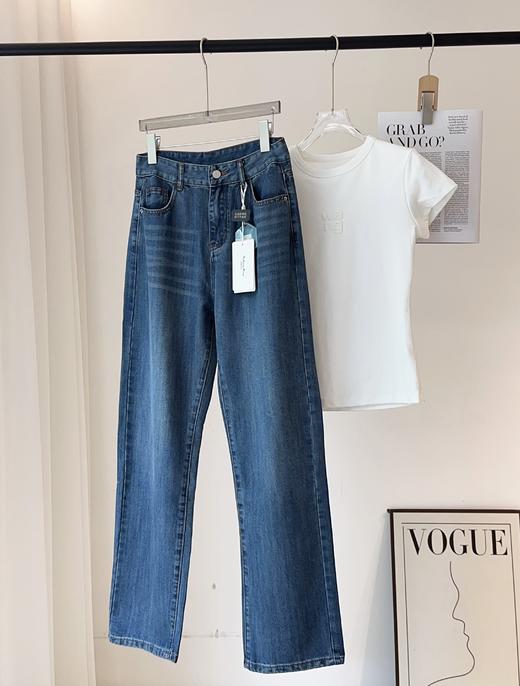 重工水洗超柔软桑蚕丝莱赛尔牛仔裤 商品图7