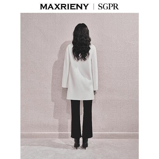 MAXRIENY【商场同款】贵雅新中式绵羊毛大衣女24新款盘扣毛呢外套(货号:MS85CT509) 商品图2