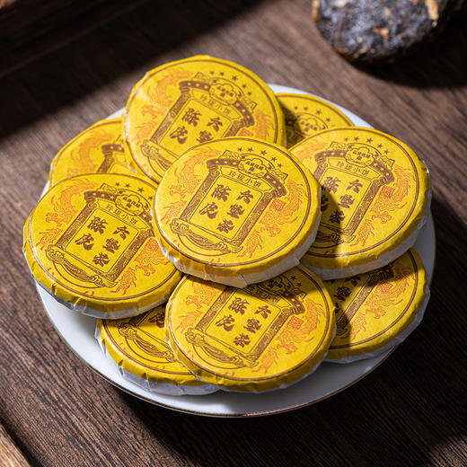 茶马世家 陈皮六堡茶 小饼方便泡 柑香甜润 黑茶茶叶 500g*1篓 商品图3