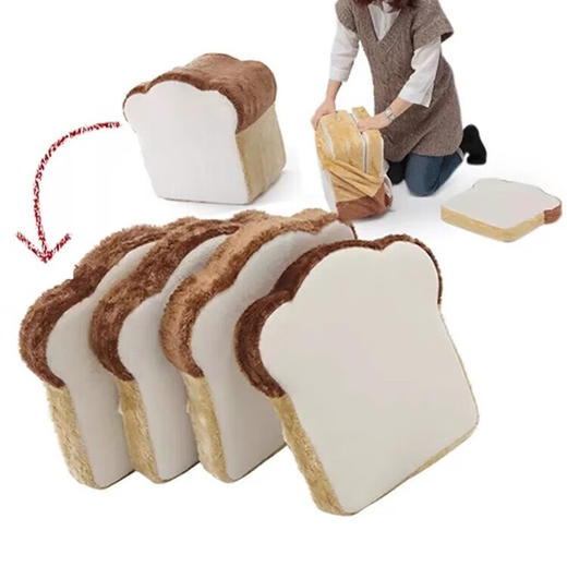 家居创意新奇面包坐垫厚切土司坐垫 商品图3