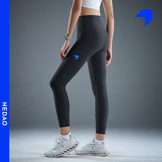 内道灵动力收纳紧身长裤女士带腰包口袋弹力马拉松越野跑步裤 商品图3