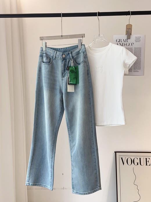 重工水洗超柔软桑蚕丝莱赛尔牛仔裤 商品图6