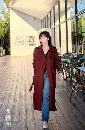 逸红颜明月优选秋日出彩风衣『西雅图』休闲立体廓形风衣 一件风衣万种风情