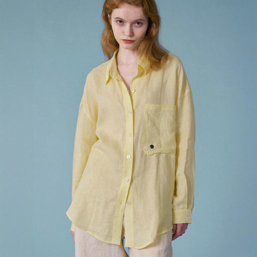 伊泺杉 老钱风纯棉贝壳刺绣衬衫 宽松舒适 通勤百搭 4色可选 商品图2