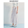 MAXRIENY优雅度假风雪纺碎花半裙25夏款系带印花鱼尾长裙气质感(货号:MF86SK014) 商品缩略图2