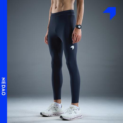 内道灵动力收纳紧身长裤男士带腰包口袋弹力马拉松越野跑步裤 商品图3