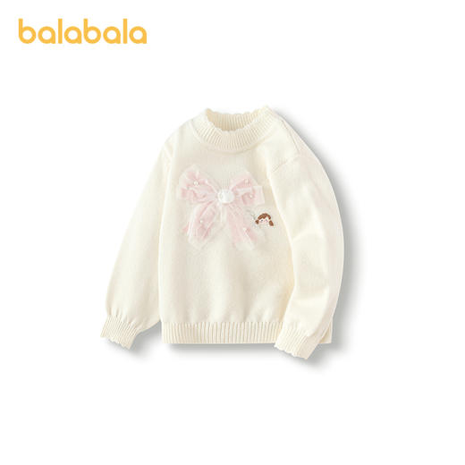 巴拉巴拉童装儿童毛衣甜美可爱绣花毛衫秋冬装线衫针织衫百搭上衣 商品图4