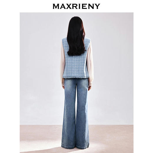 MAXRIENY小香风粗花呢马夹背心25春季新款高级气质感欧若智性风(货号:MS85VE752) 商品图3