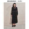 MAXRIENY【商场同款】法式甜美连衣裙24冬刺绣收腰精致赫本风长裙(货号:MS85DR753) 商品缩略图0