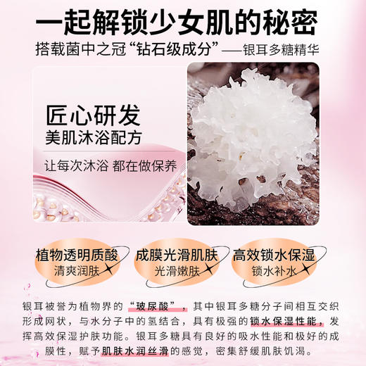 LK  氨基酸银耳盈润净澈香氛沐浴露（栀子花香型）500g 商品图3