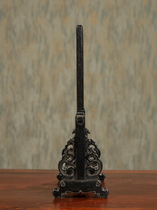 清	紫檀阴刻山水诗文砚屏 商品图4