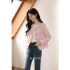 【65折秒杀】鹿向南「海岛粉盐」粉色正肩小香风外套女秋季新款巨好看短款上衣 商品缩略图2