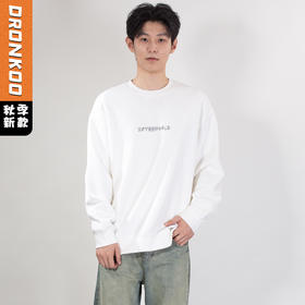 DRONKOO 2025 圆领胸前一排字母后幅四排字母微阔中厚卫衣