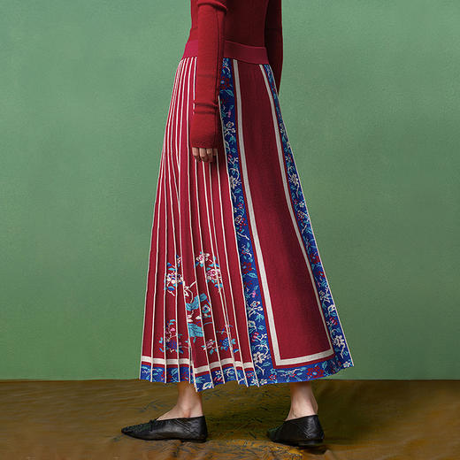 【林栖设计小店】（现货）马面裙绵羊毛新中式2025秋冬新款毛织半身裙1954116 商品图4