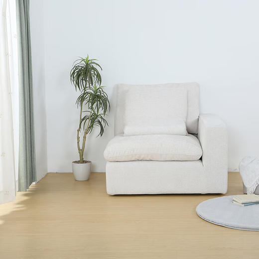  客厅布衣沙发一人位可组合可拆洗沙发 DJ1361 商品图1