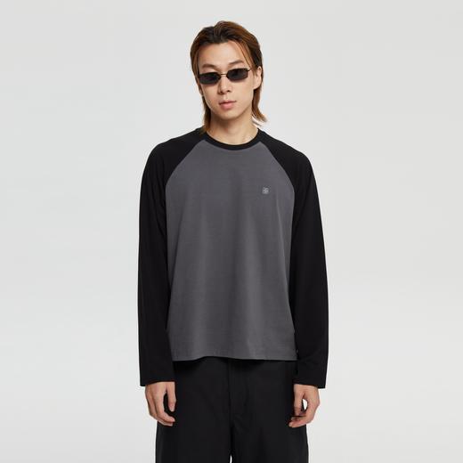 oneup插肩袖磨毛宽松长袖T恤 商品图0