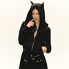 Ariseism 美式复古黑色修狗耳朵外套女秋季新款上衣 商品缩略图2