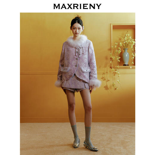 MAXRIENY【商场同款】新中式新款气质短裤高腰裙裤24年冬(货号:MC88PA796) 商品图1