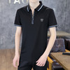 圣得西男士撞色翻领短袖polo衫2025秋季新款胸前烫印T恤打底衫 商品缩略图4